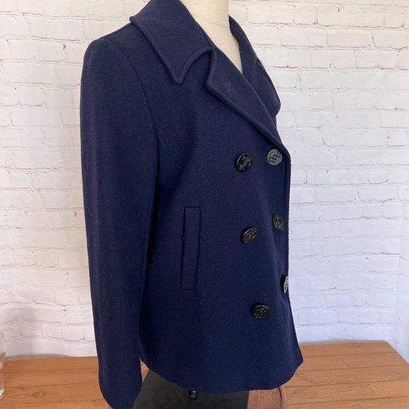 60's Navy Blue Pea Coat - Size Medium/Large -Sears - Picture 5 of 13